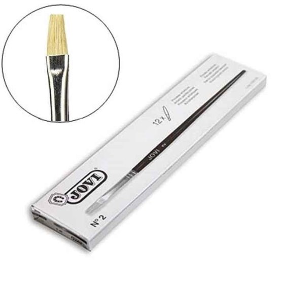 Pincel Artístico Plano JOVI Pelo Cerda Modelo Nº 2