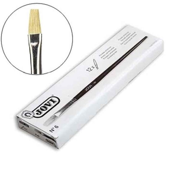 Pincel Artístico Plano JOVI Pelo Cerda Modelo Nº 6
