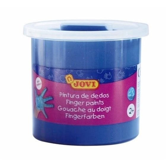 Pintura Dedos JOVI Bote x125 ml. Color Azul Cyan