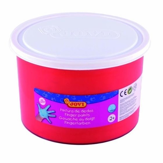 Pintura Dedos JOVI Bote x500 ml. Color Bermellón