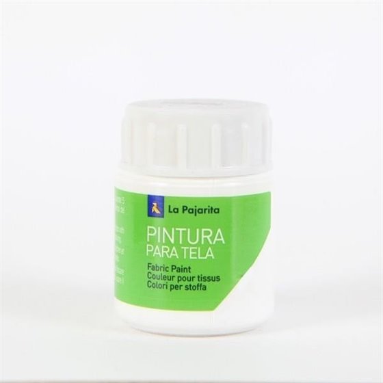 Pintura Para Tela LA PAJARITA 25 ml. Color Blanco