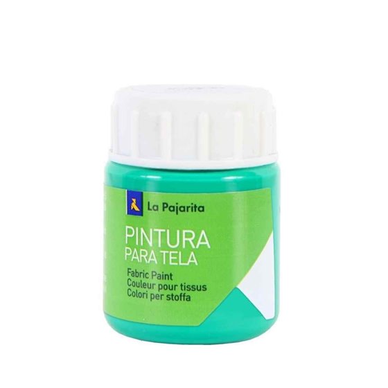Pintura Para Tela LA PAJARITA 25 ml. Color Verde Esmeralda