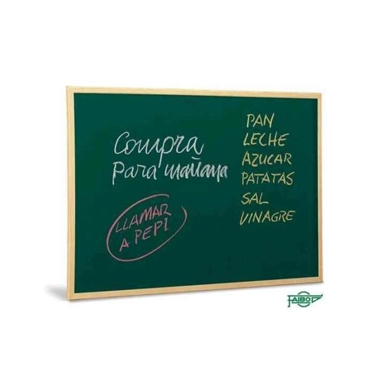 Pizarra Verde FAIBO Marco Madera Tamaño 40 x 60 cm.