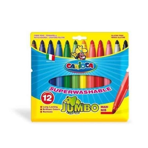 Rotuladores CARIOCA Jumbo Envase 12 COLORES