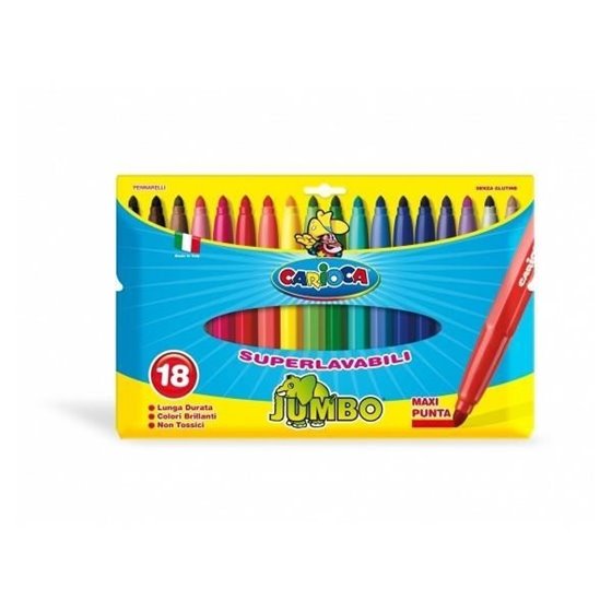 Rotuladores CARIOCA Jumbo Envase 18 COLORES