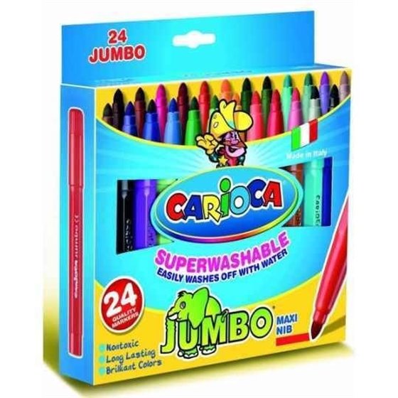 Rotuladores CARIOCA Jumbo Envase 24 COLORES