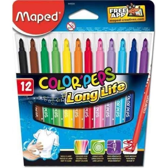 Rotuladores MAPED Color Peps Envase 12 COLORES