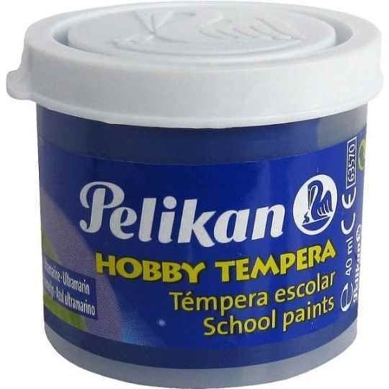 Témpera Escolar PELIKAN 40 ml. Color Azul Ultramar