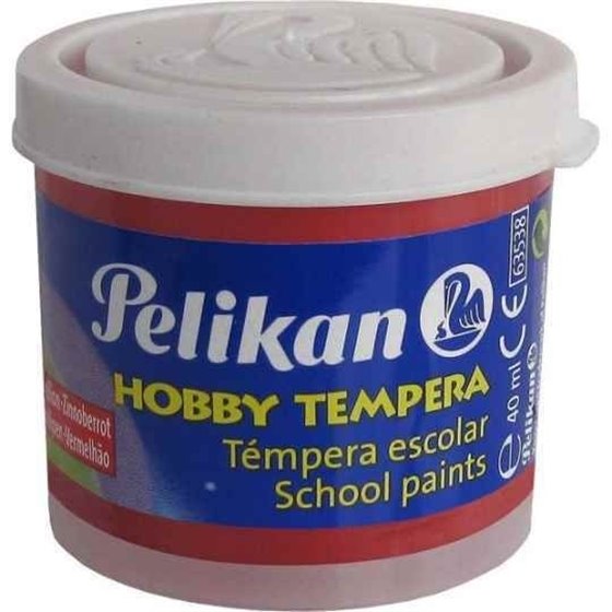 Témpera Escolar PELIKAN 40 ml. Color Bermellón