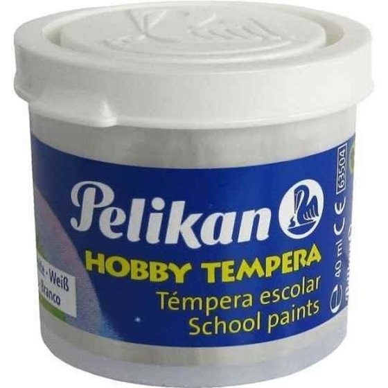 Témpera Escolar PELIKAN 40 ml. Color Blanco
