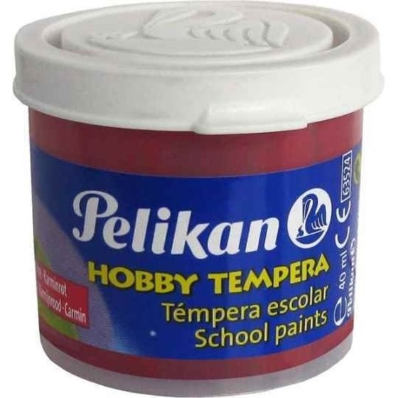 Témpera Escolar PELIKAN 40 ml. Color Carmín