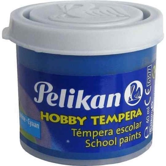 Témpera Escolar PELIKAN 40 ml. Color Cyan