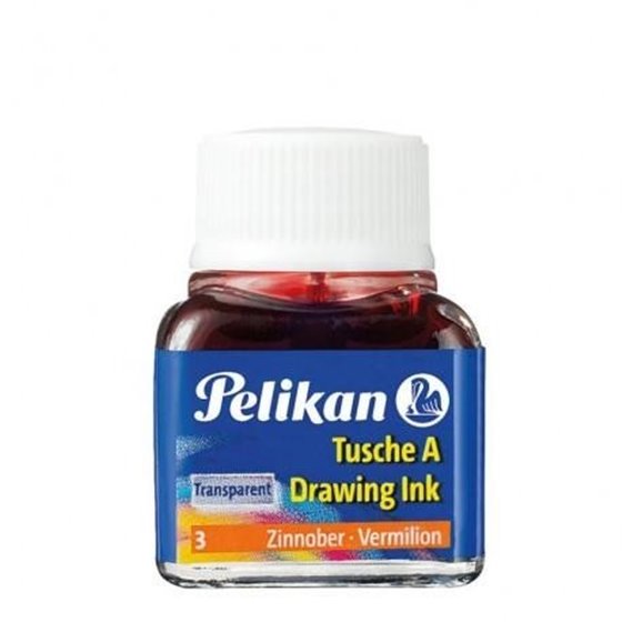 Tinta China 523 PELIKAN 10 ml. Color Bermellón