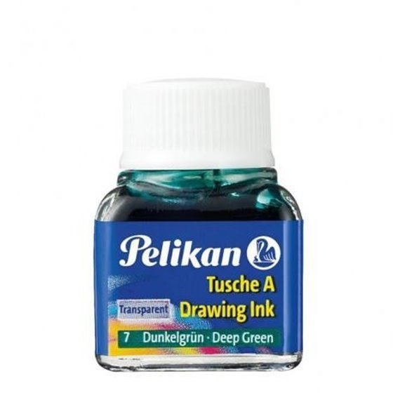 Tinta China 523 PELIKAN 10 ml. Color Verde Oscuro