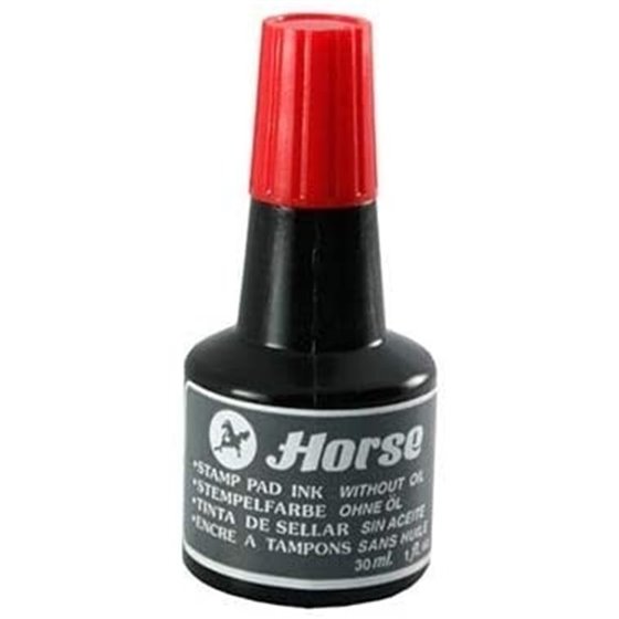 Tinta Para Sellar HORSE 30 ml. Color Rojo
