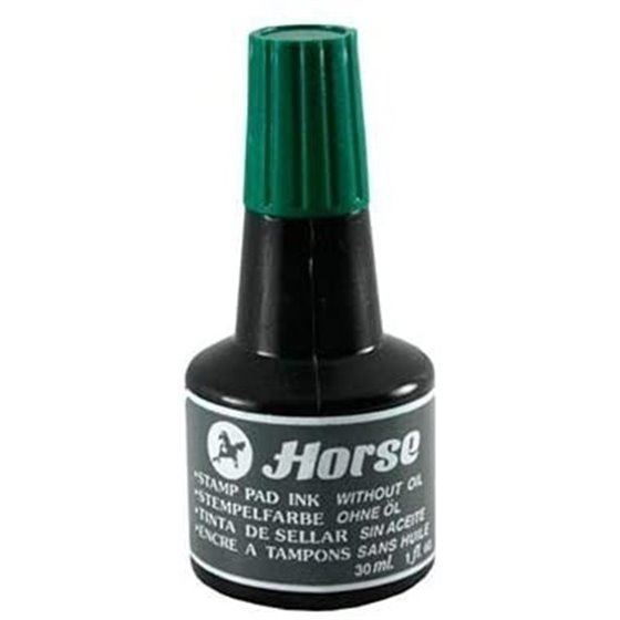 Tinta Para Sellar HORSE 30 ml. Color Verde