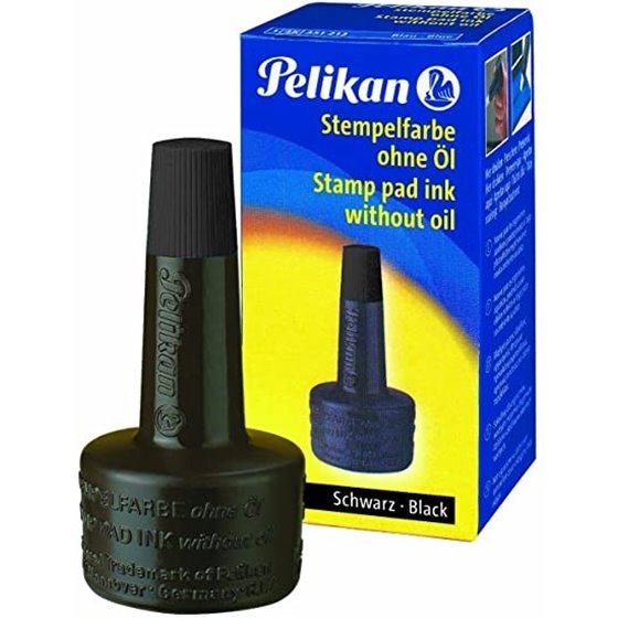 Tinta Para Sellar PELIKAN 4K 28 ml. Color Negro