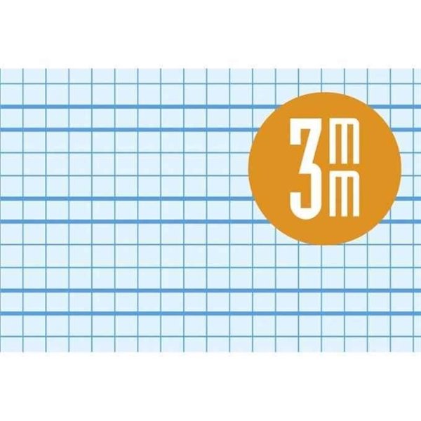 Bloc LAMELA Folio 80 Hojas 90 g. Tapa Plástico Cuadrovía 3 mm. Color Naranja