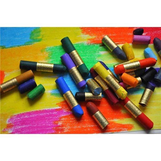 Cera Blanda MANLEY Caja x12 Unicolor Color Bermellón Claro