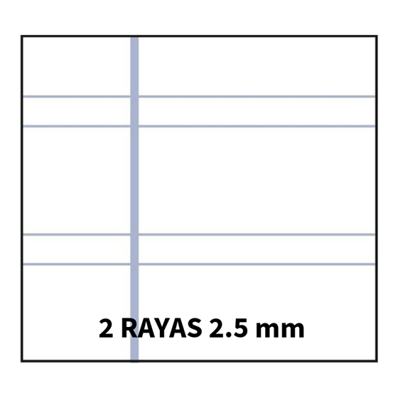 Bloc TAURO Extra 4º 80H 60 g. Tapa Dura Modelo Pauta 2.5 mm.