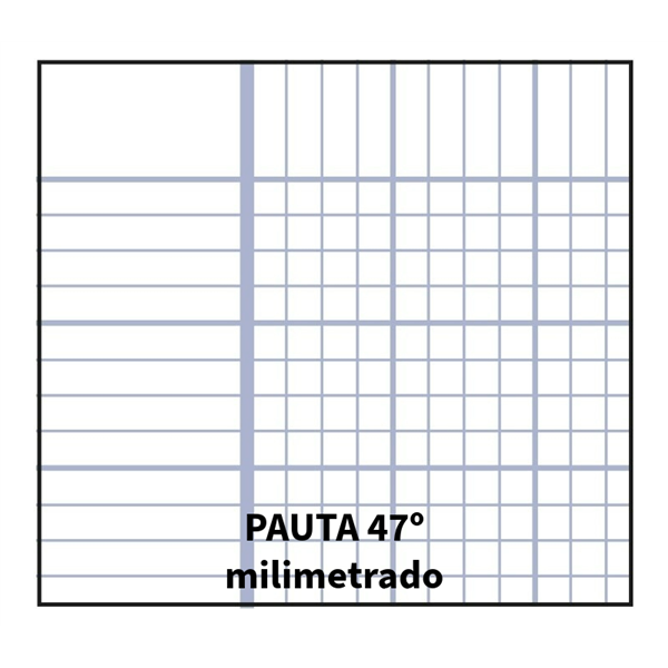 Bloc TAURO Extra Folio 80H 60 g. Tapa Dura Modelo Milimetrado