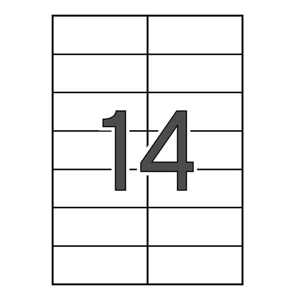 Etiquetas Impresora APLI Caja x100 Hojas Tamaño 105 x 42.4 mm.