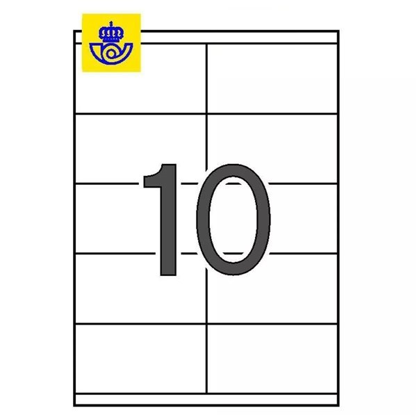 Etiquetas Impresora APLI Caja x100 Hojas Tamaño 105 x 57 mm.