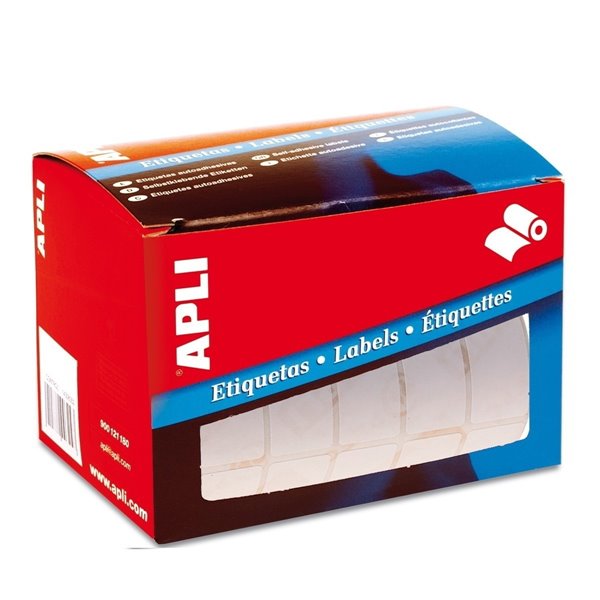 Rollo Etiquetas Manuales APLI Tamaño 34 x 53 mm. Rollo x900