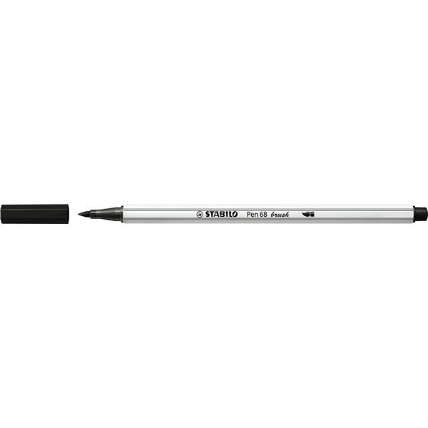 Rotulador STABILO Pen 68 Brush Punta Pincel Envase 12 COLORES