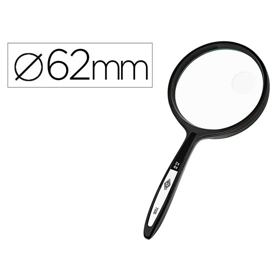 Lupa Q-Connect Cristal Bifocal 62 Mm Mango Curvo