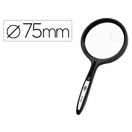 Lupa Q-Connect Cristal Bifocal 75 Mm Mango Curvo