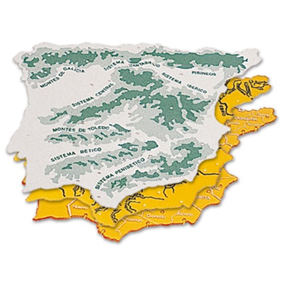 Plantilla Liderpapel Mapa Espa�a Plastico 22X18 Cm Bolsa De 3 Unidades