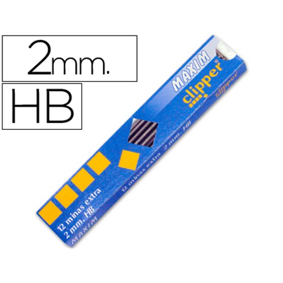 Minas Maxim Grafito 2 Mm Estuche De 12 Minas