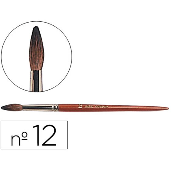 Pinceles Acuarela Liderpapel N� 12 Virola Cromada Pelo Engomado