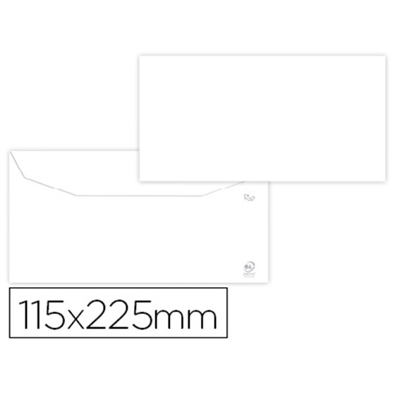 Sobre Liderpapel Blanco 115X225 Mm Solapa Engomada Papel Offset 80 Gr Caja De 500 Unidades