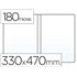 Funda Portadocumento Q-Connect Folio Doble 180 Micras Pvc Transparente 330X470Mm