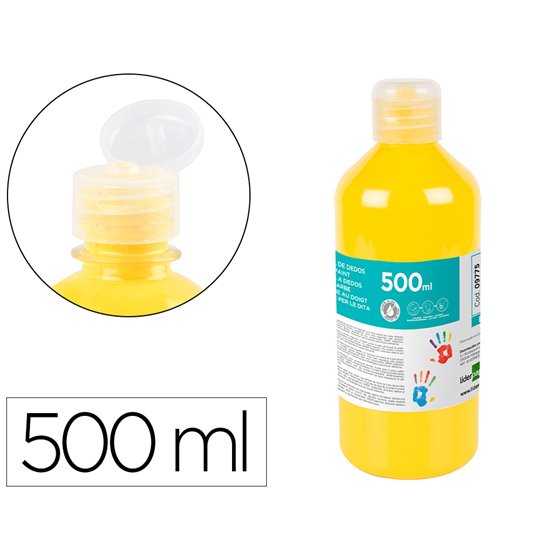 Pintura Dedos Liderpapel Botella De 500 Ml Amarillo