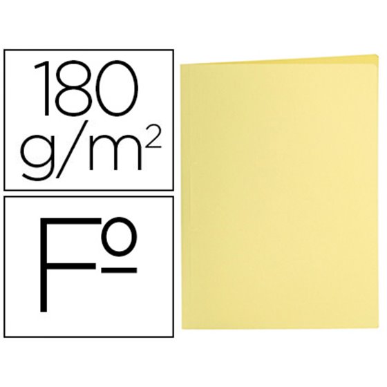 Subcarpeta Liderpapel Folio Amarillo Pastel 180G/M2