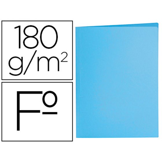 Subcarpeta Liderpapel Folio Azul Pastel 180G/M2