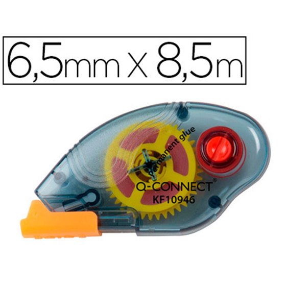 Pegamento Q-Connect Roller Compact Permanente 6,5 Mm De Ancho X 8,5 Mt Unidad