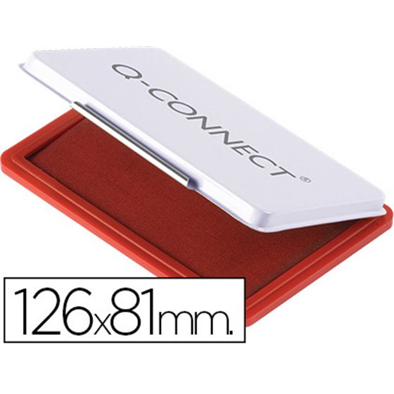Tampon Q-Connect N�1 126X81 Mm Rojo