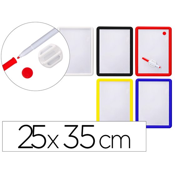 Pizarra Blanca Liderpapel Magnetica 25X35 Cm Con Rotulador Y Borrador