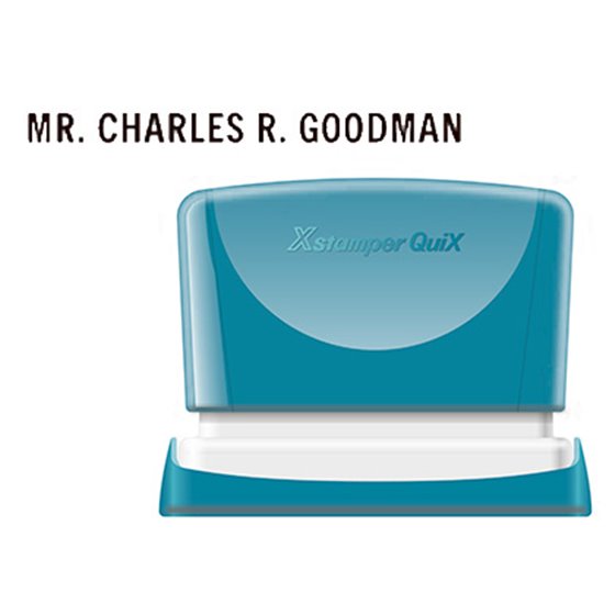 Sello X'Stamper Quix Personalizable Color Negro Medidas 4X60 Mm Q-05