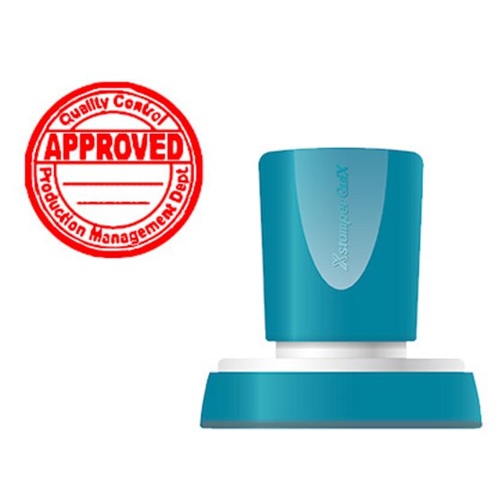 Sello X'Stamper Quix Personalizable Color Rojo Redondo Diametro 38 Mm Q-53
