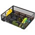 Organizador Sobremesa Q-Connect Kf17291 Bandeja Metalica Rejilla Negra Con 6 Departamentos 235X183X65 Mm