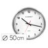 Reloj Q-Connect De Pared Plastico Oficina Redondo 50 Cm Marco Cromado