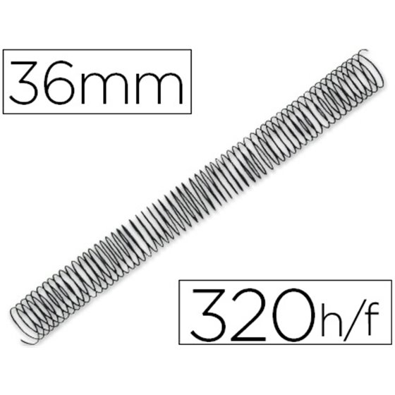 Espiral Metalico Q-Connect 64 5:1 36Mm 1,2Mm Caja De 25 Unidades