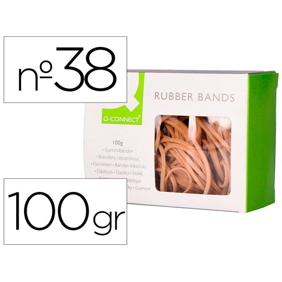 Gomillas Elasticas Q-Connect 100 Gr 150X3 Mm Numero 38