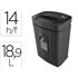 Destructora De Documentos Q-Connect Kf17109 Seguridad P4Capacidad De Corte 14 Hojas Clips Grapas Tarjetas Y Cd