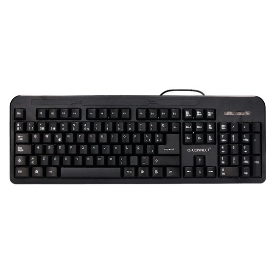 Teclado Q-Connect Negro Con Cable 1,5 M Compatible Windows